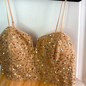 NWOT gold gown-